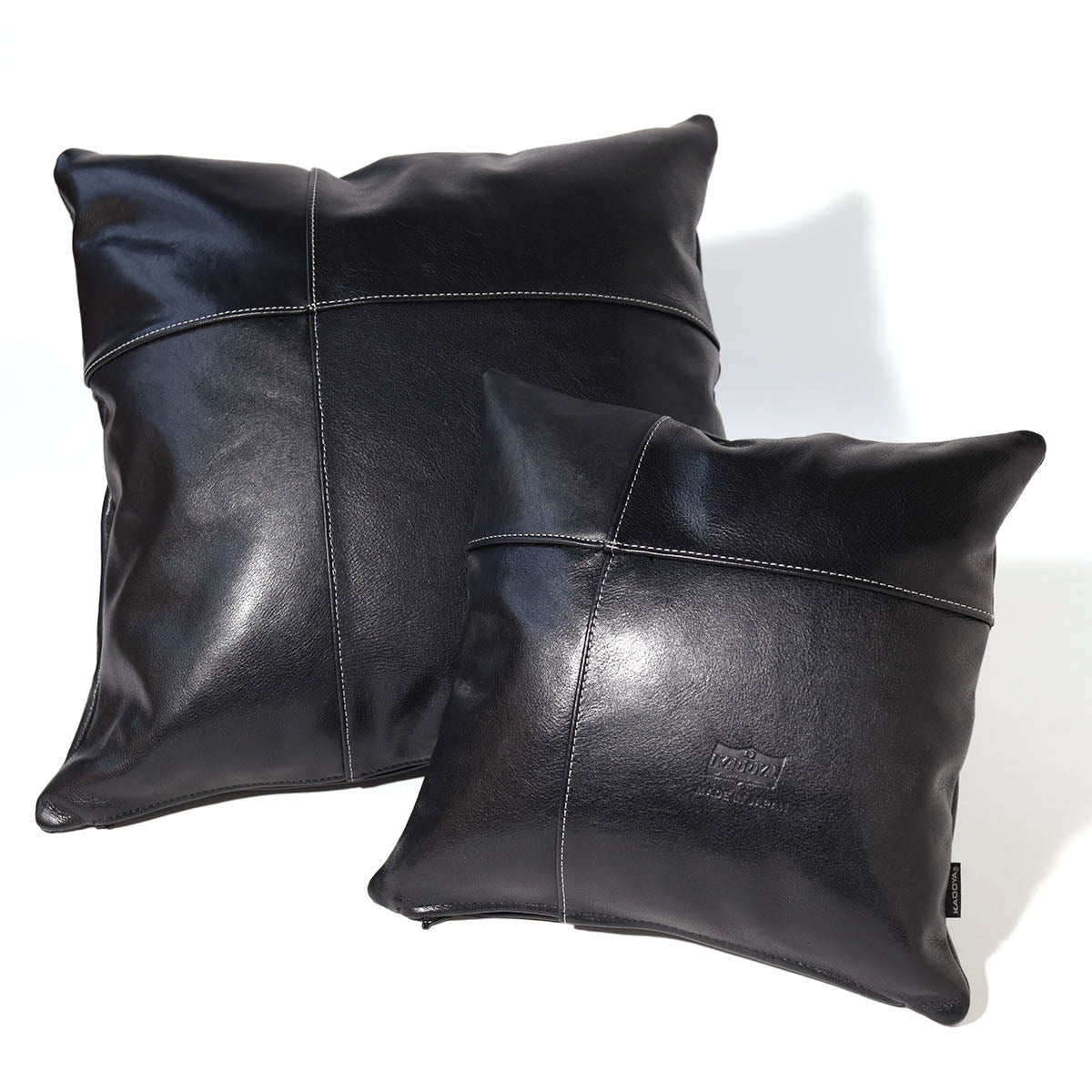 KM/LEATHER CUSHION / BLACK