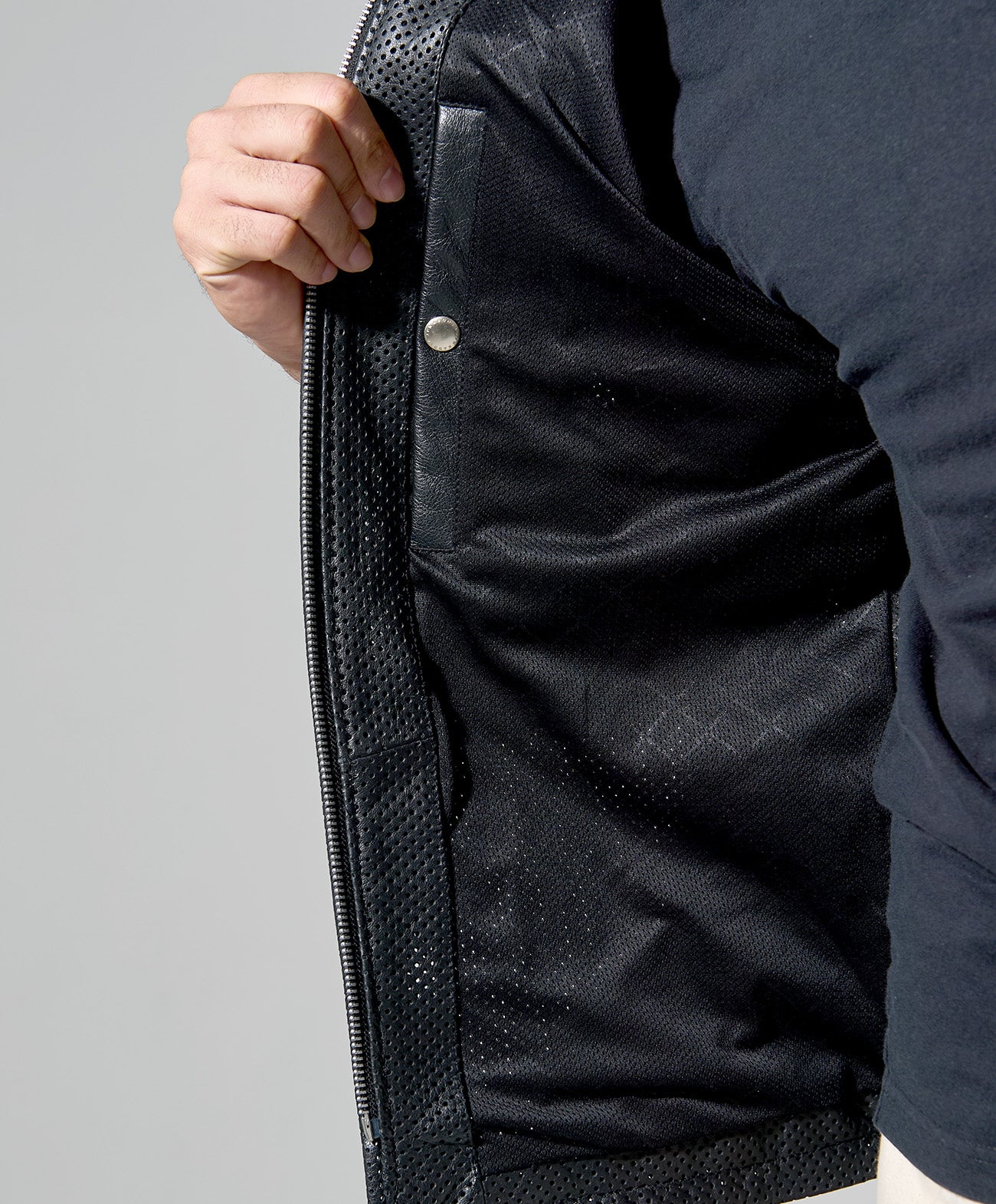 PL-LEATHER TEE / ブラック