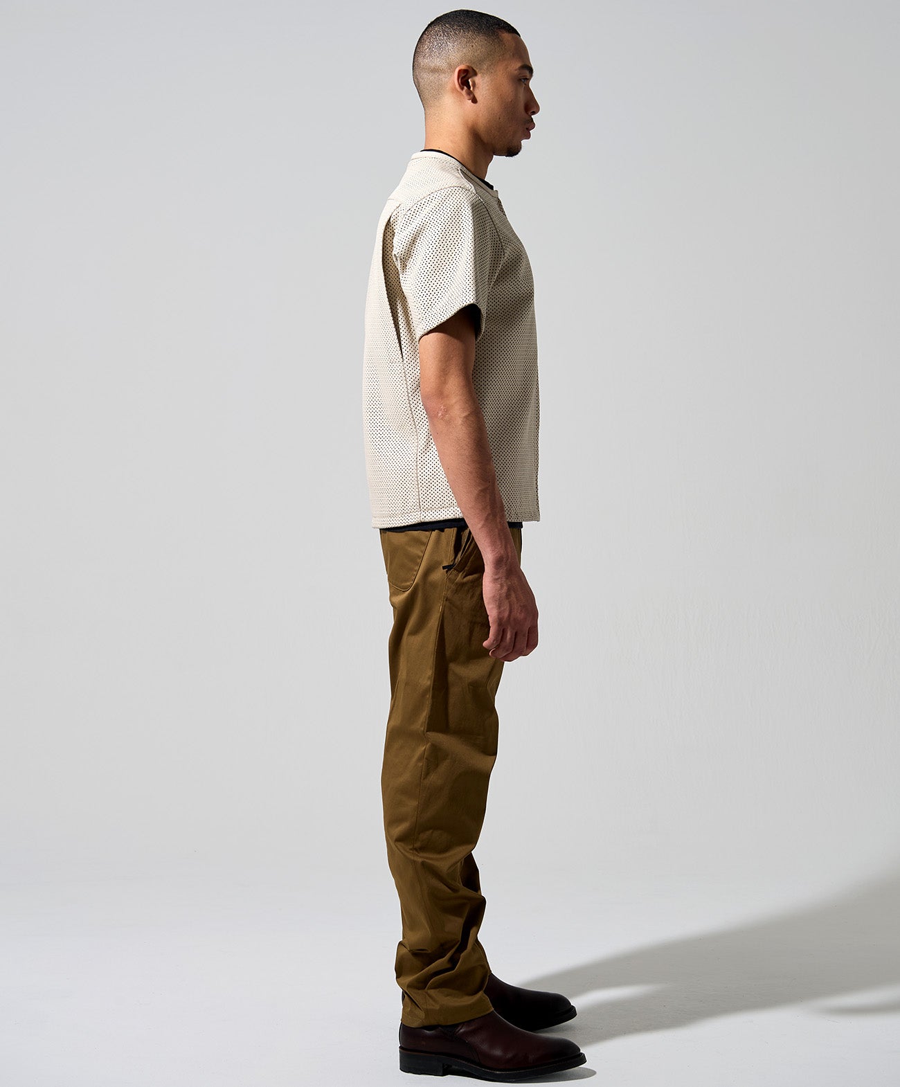 PL-LEATHER TEE / アイボリー