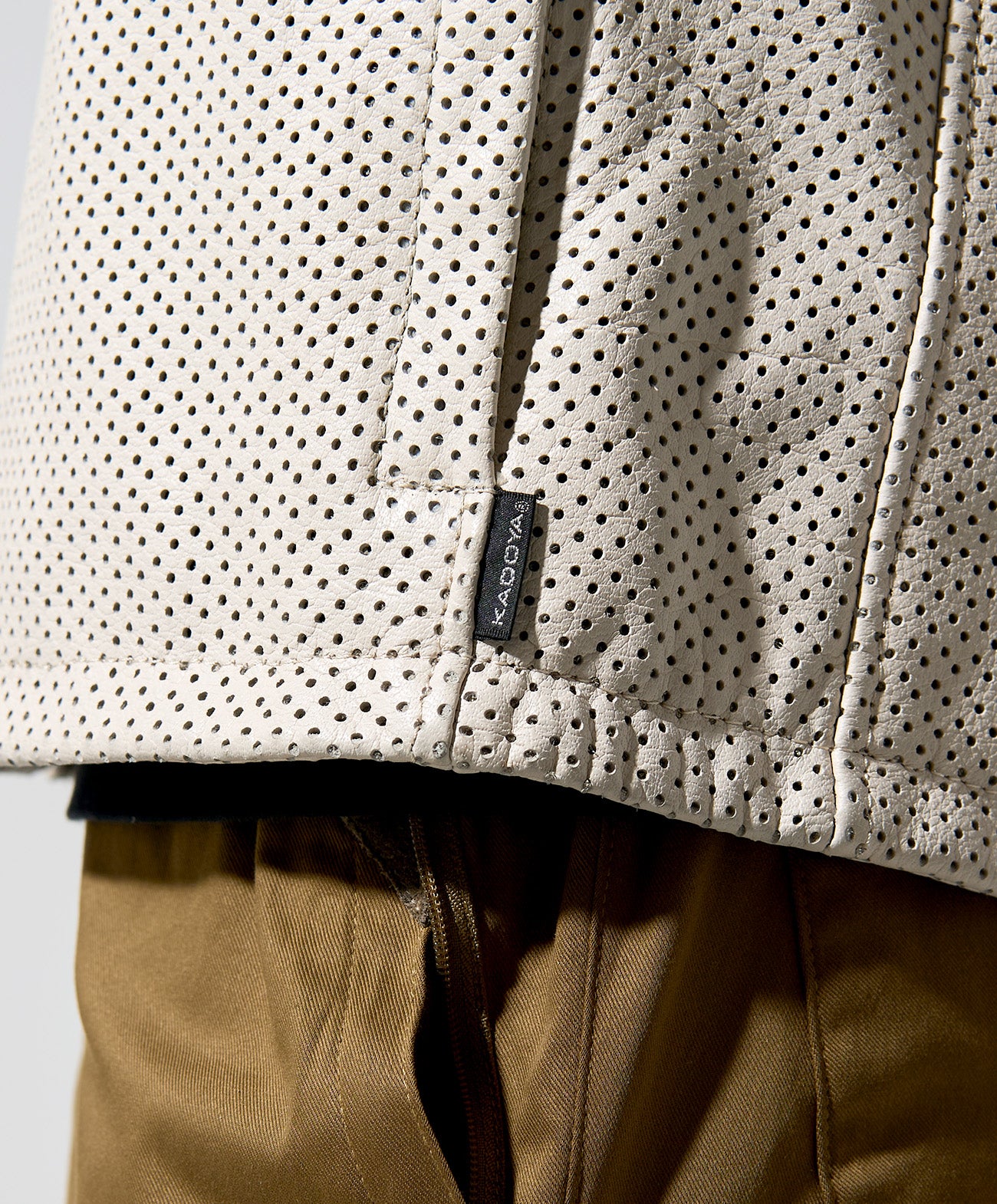 PL-LEATHER TEE / アイボリー