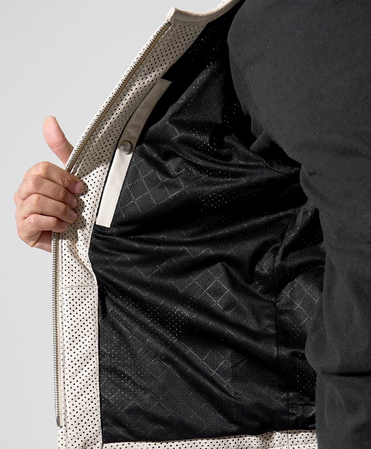 PL-LEATHER TEE｜パンチングレザー 半袖ジャケット｜KADOYA