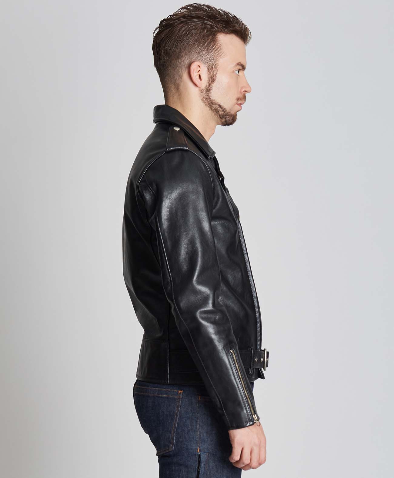 S.TIME REAL LEATHER JACKET 【本革】BLACK