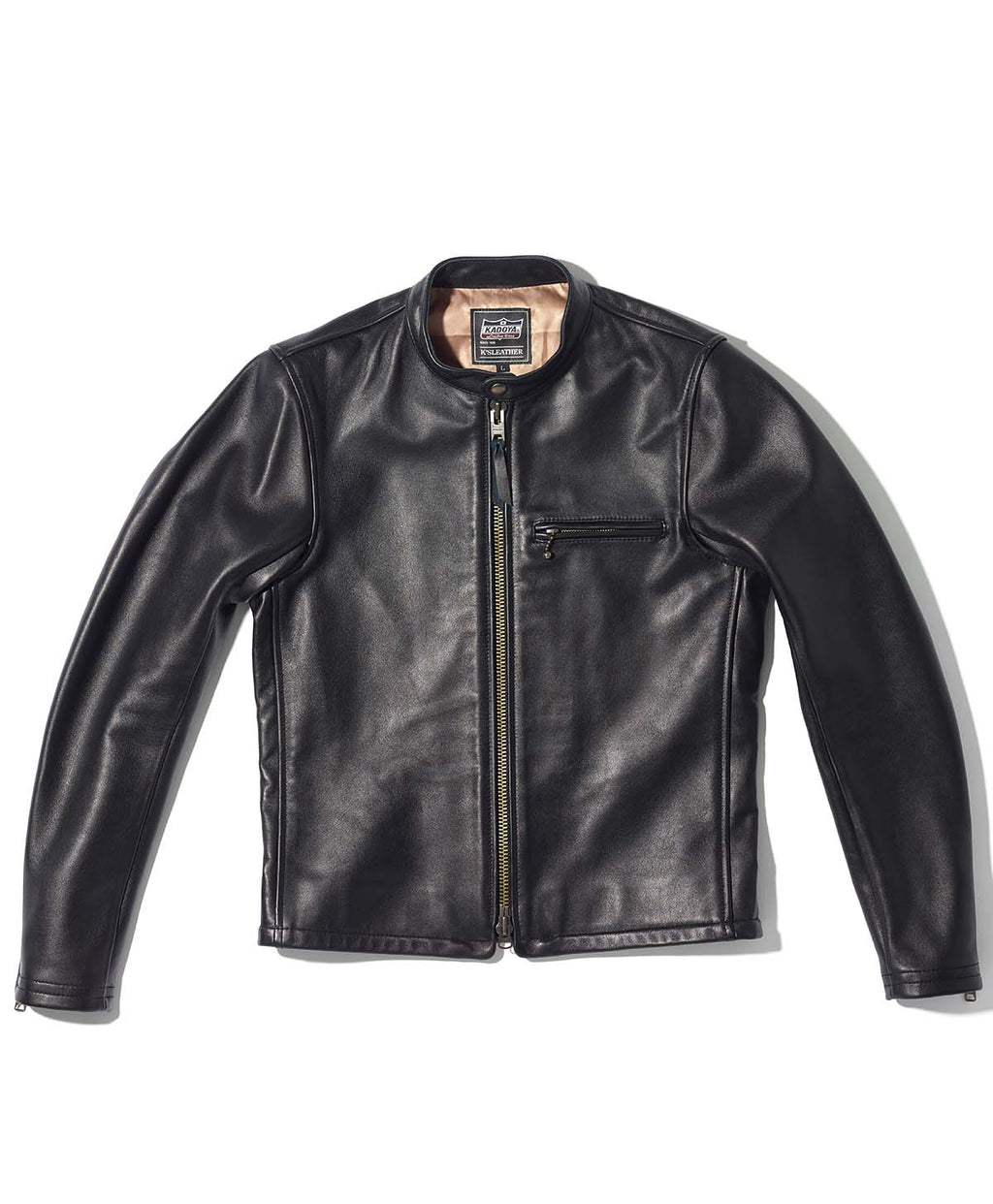 2011 KADOYA×湘南爆走族 牛革 レザージャケット SIZE L くり抜く 