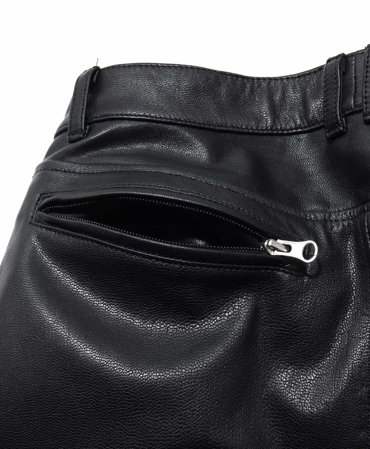 LIGHT LEATHER PANTS / Black (Women's)