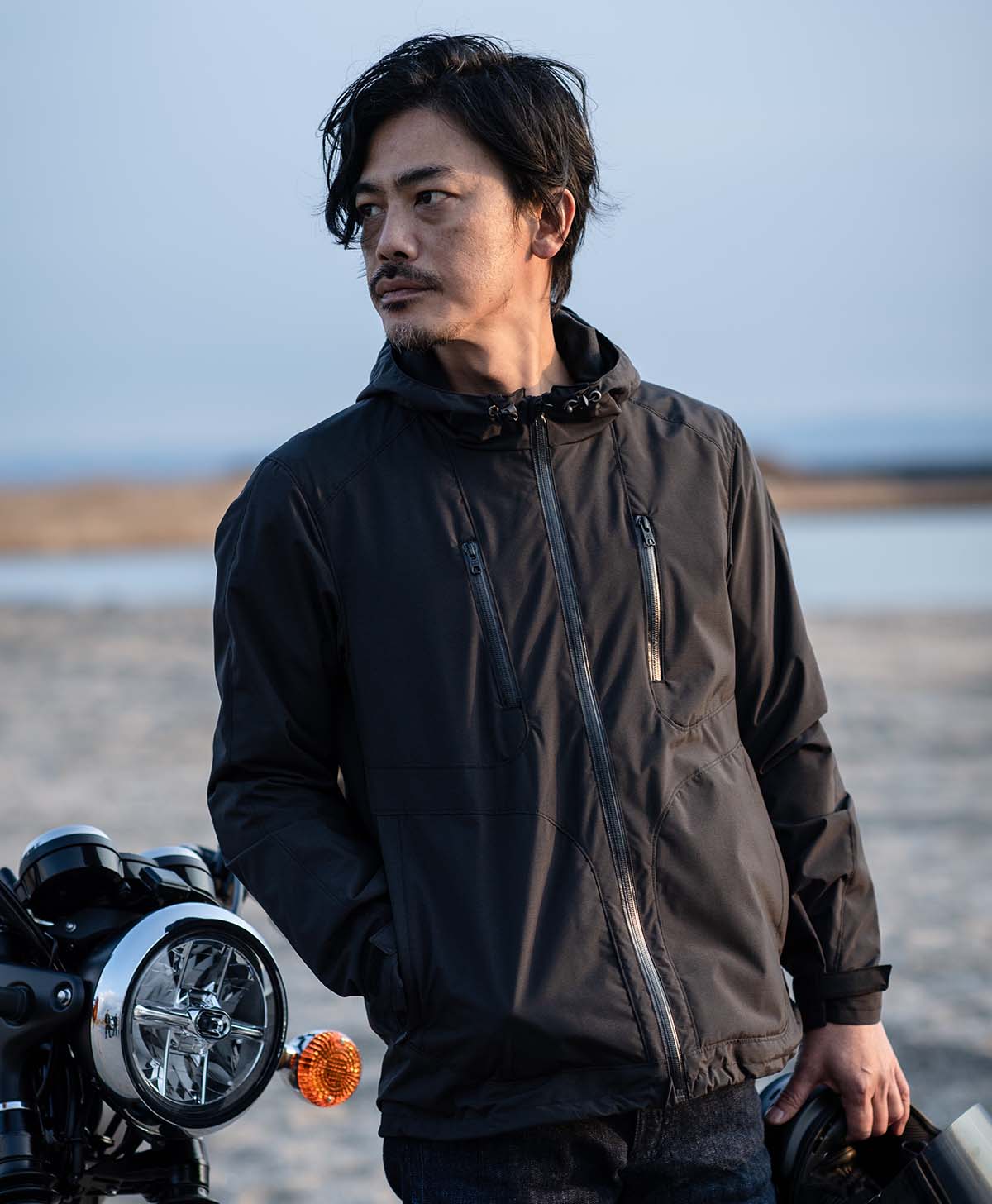 ASTRO PARKA / ブラック｜KADOYA｜ライディングパーカー ライディング