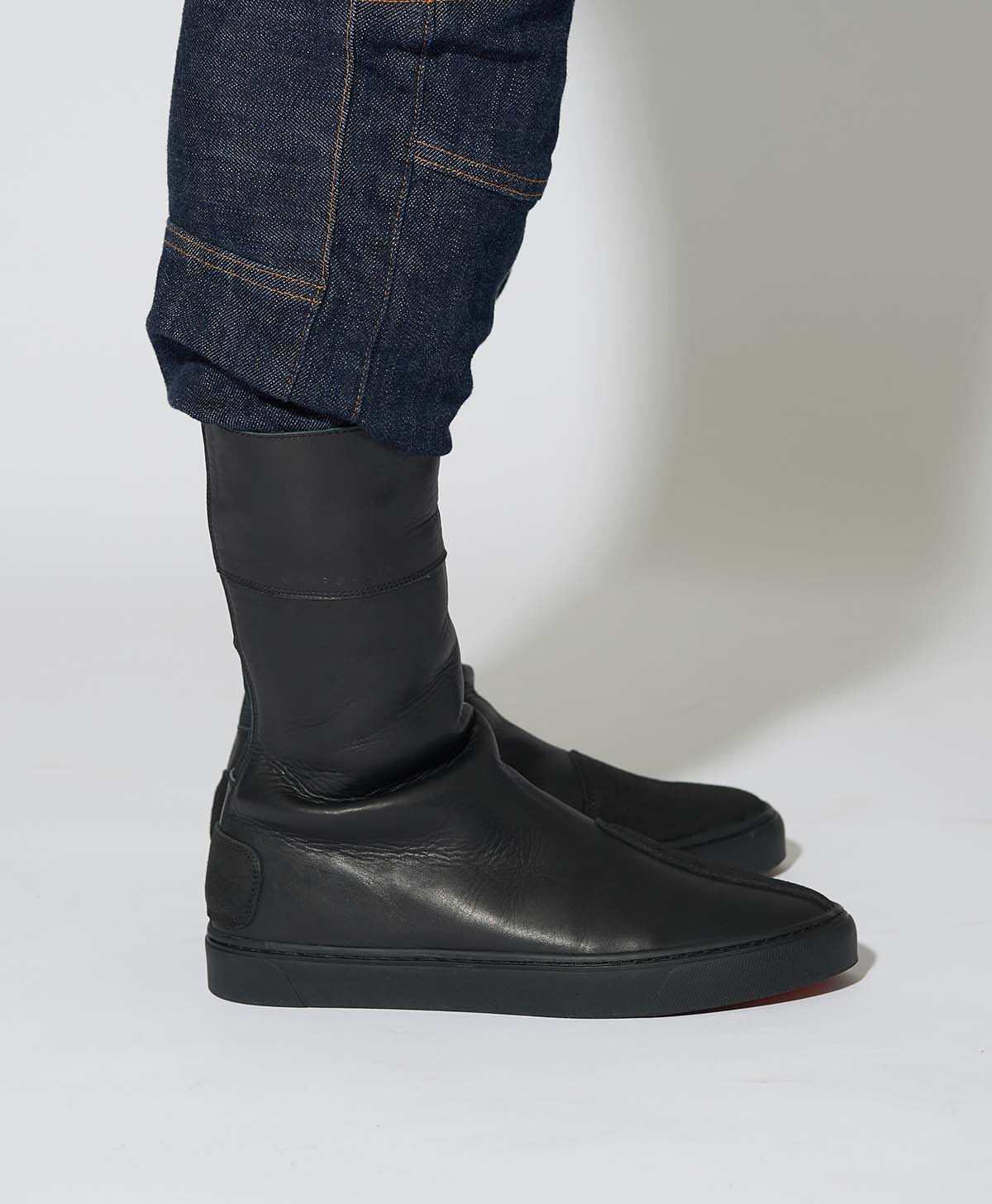 皮革高运动鞋M2 /黑色 /黑色