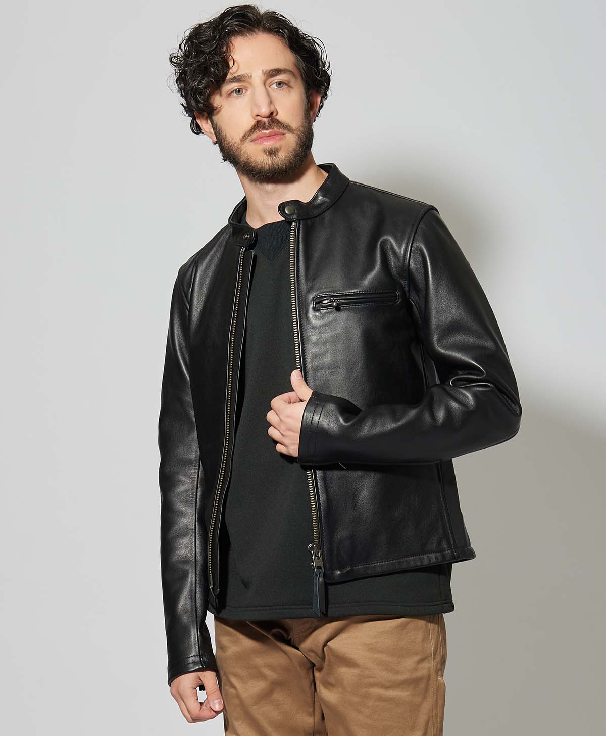 Leather jacket tight double leather jacket | Kadoya official ...