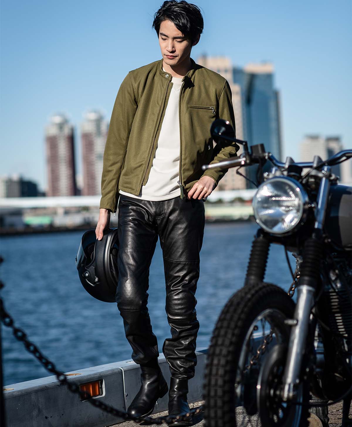 LIGHT LEATHER PANTS / BLACK