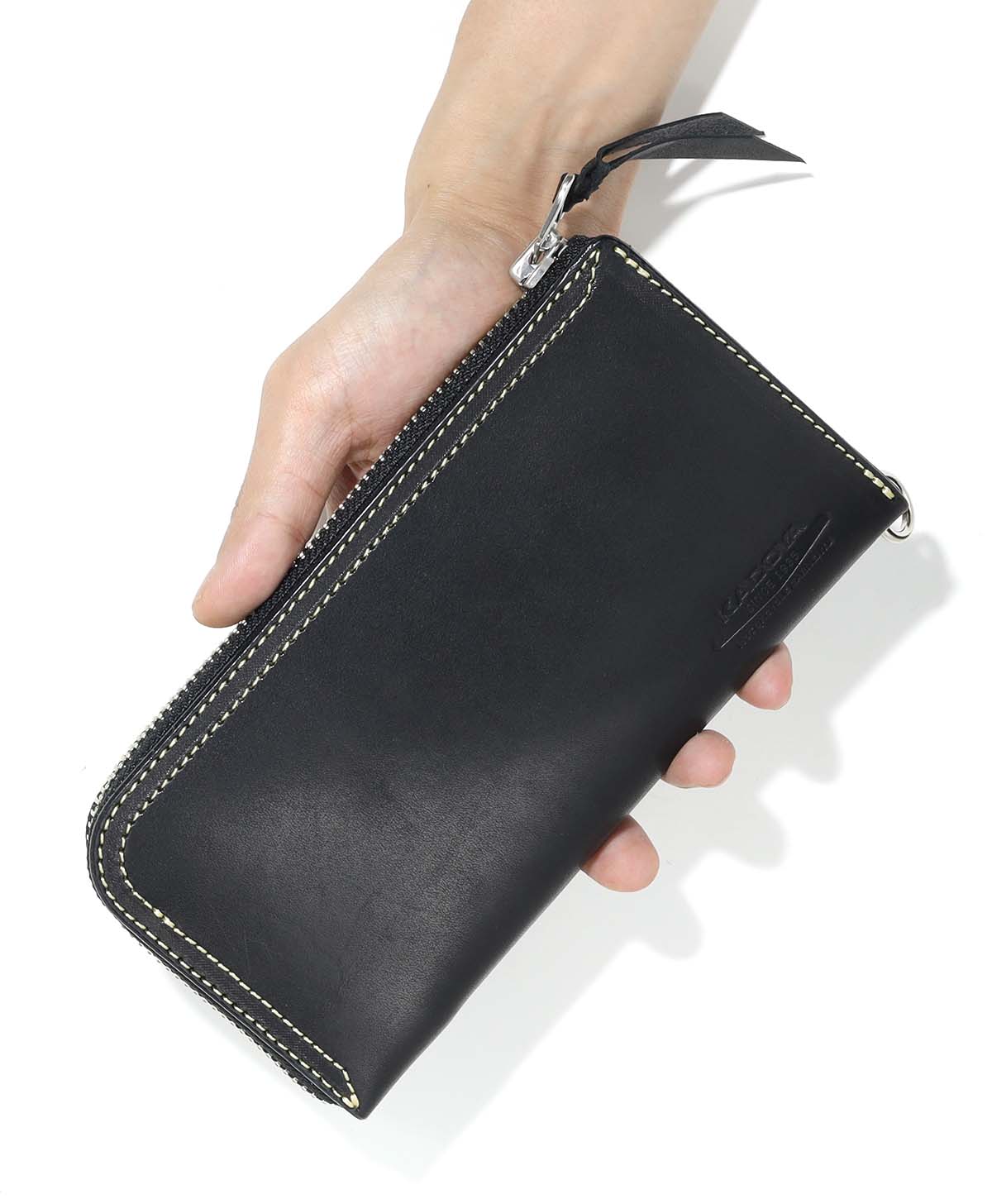 Wallet L-L-Zip L / Negro / Plata