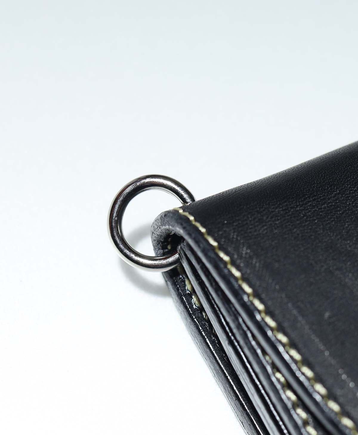 Long Brieftasche / Schwarz / Silber flattern