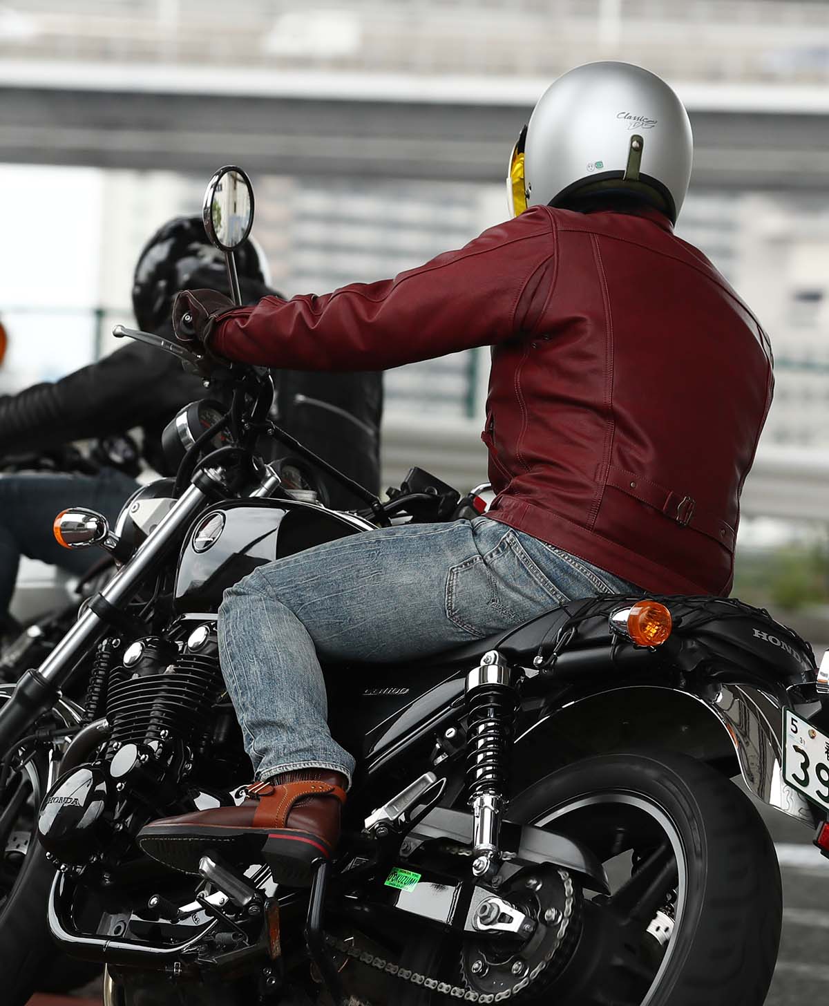DT-LEATHER JAC / ワイン