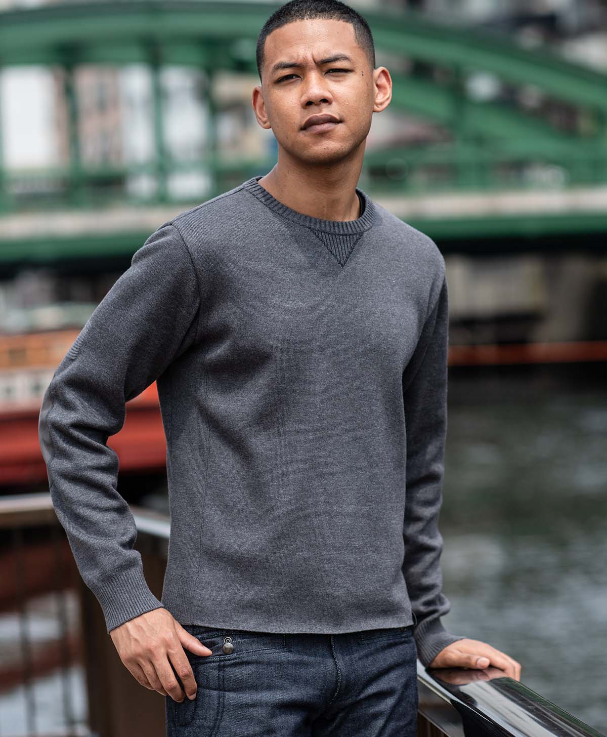 Sweater With Elbow Patches -  Hong Kong