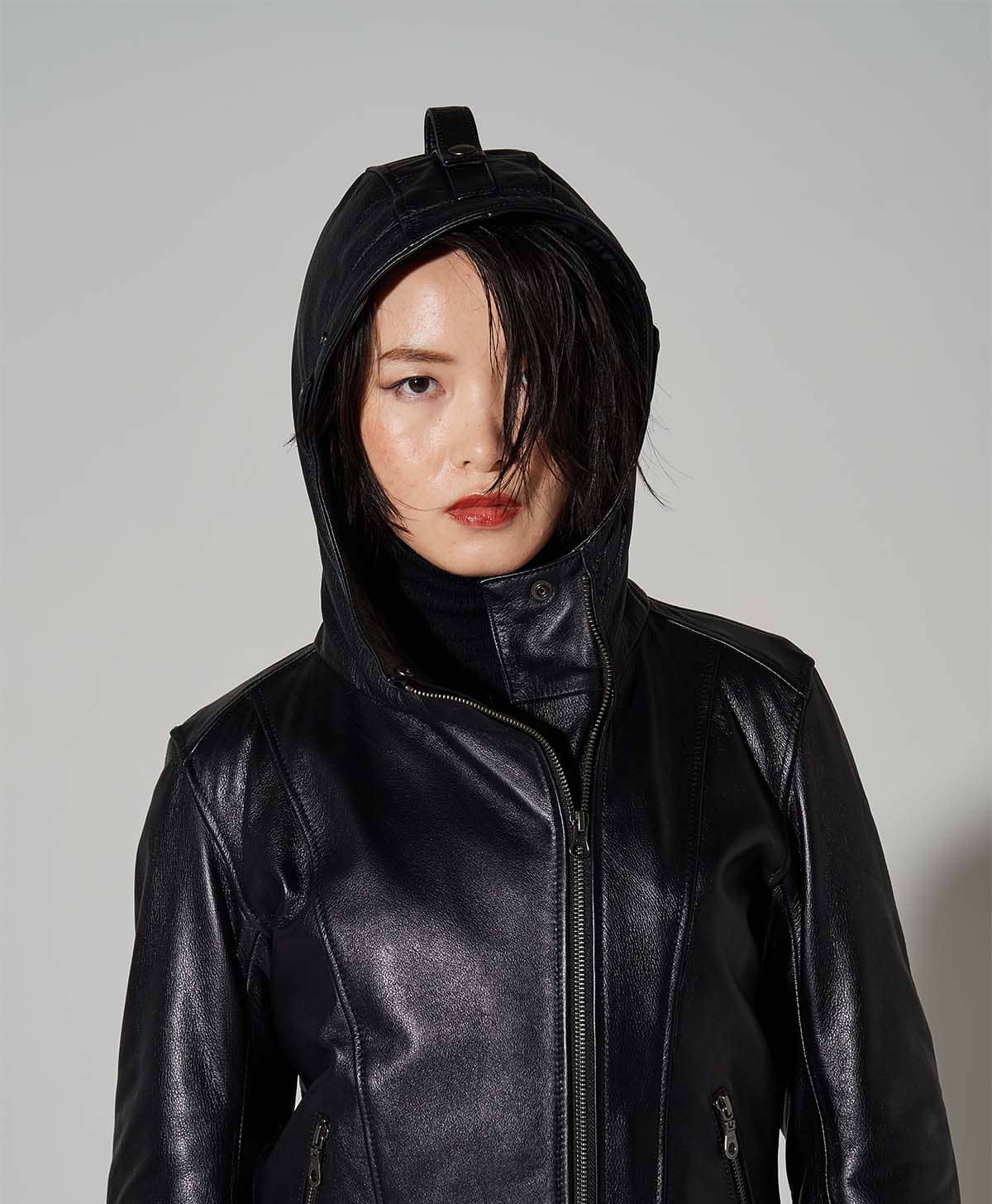 Leather jacket hooded leather jacket | Kadoya official online shop 