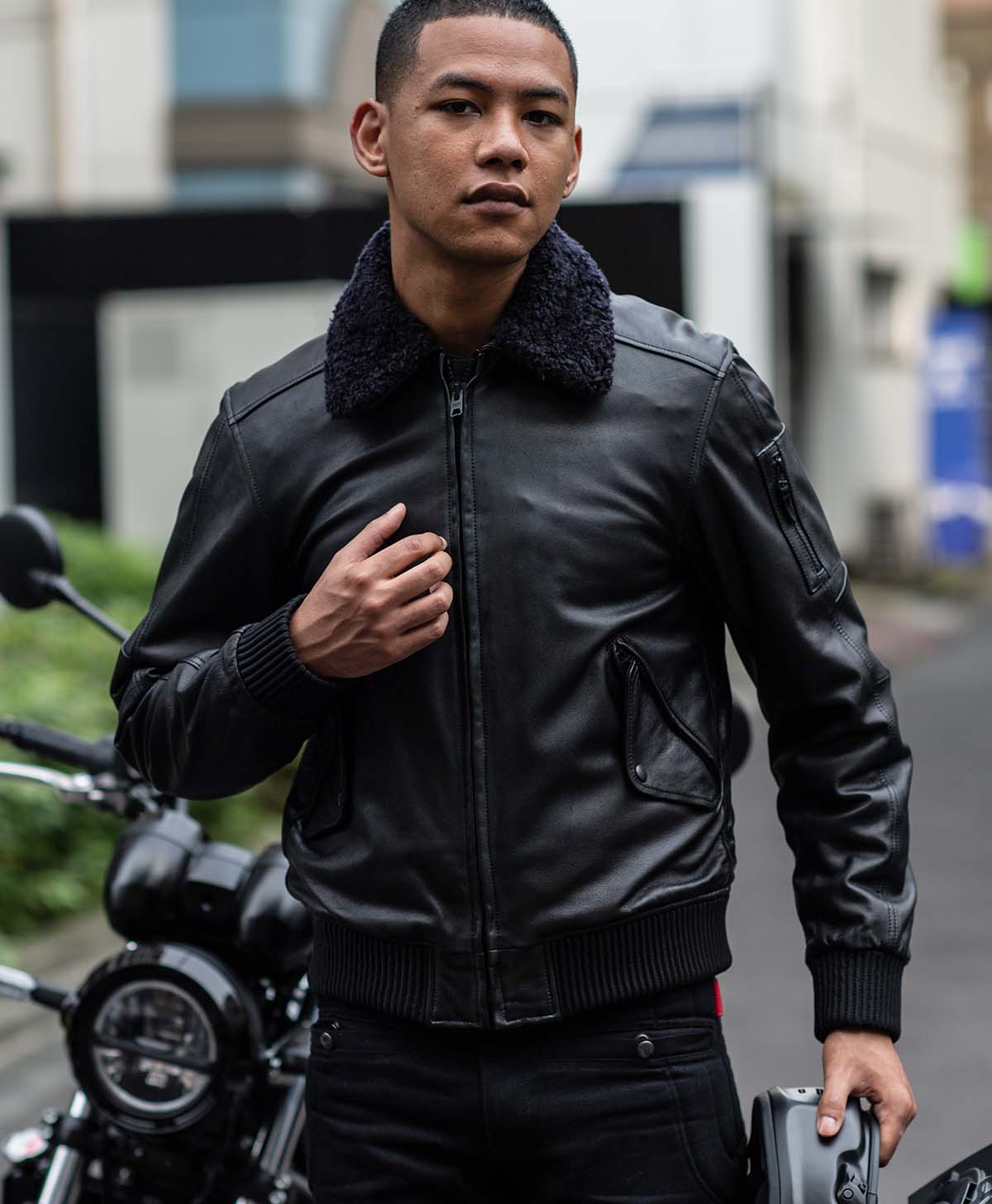 Leather jacket Leather flight jacket | Kadoya official online shop 