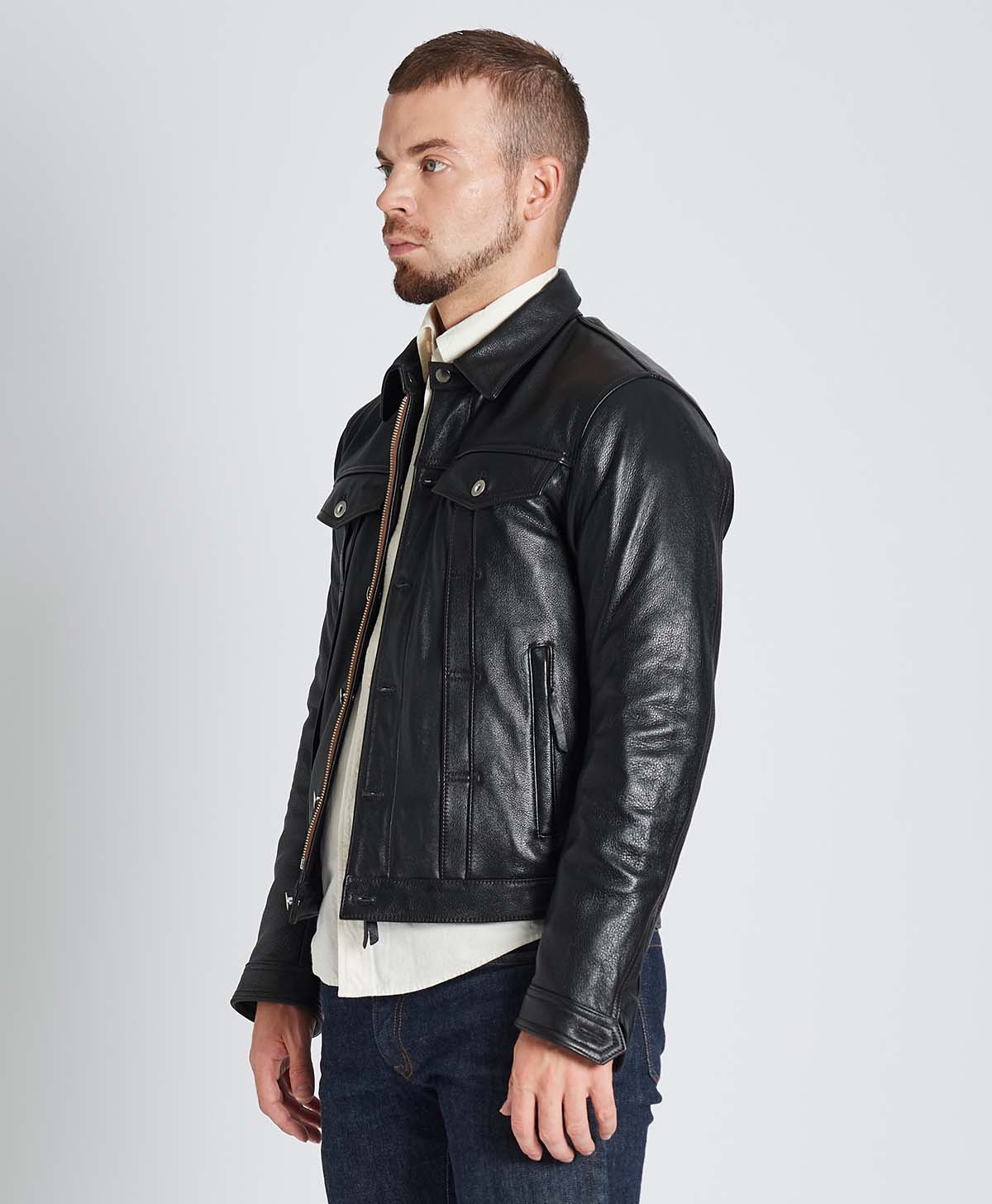 DT-LETHER JAC / Black