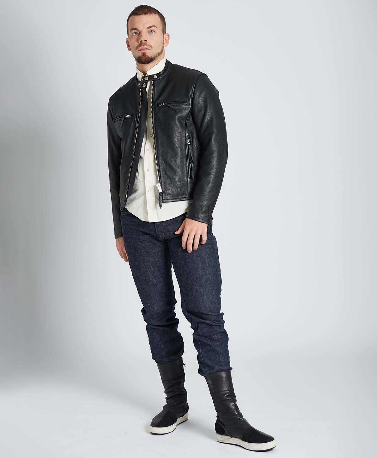 Leather jacket | Kadoya official online shop | MVS-F / Black