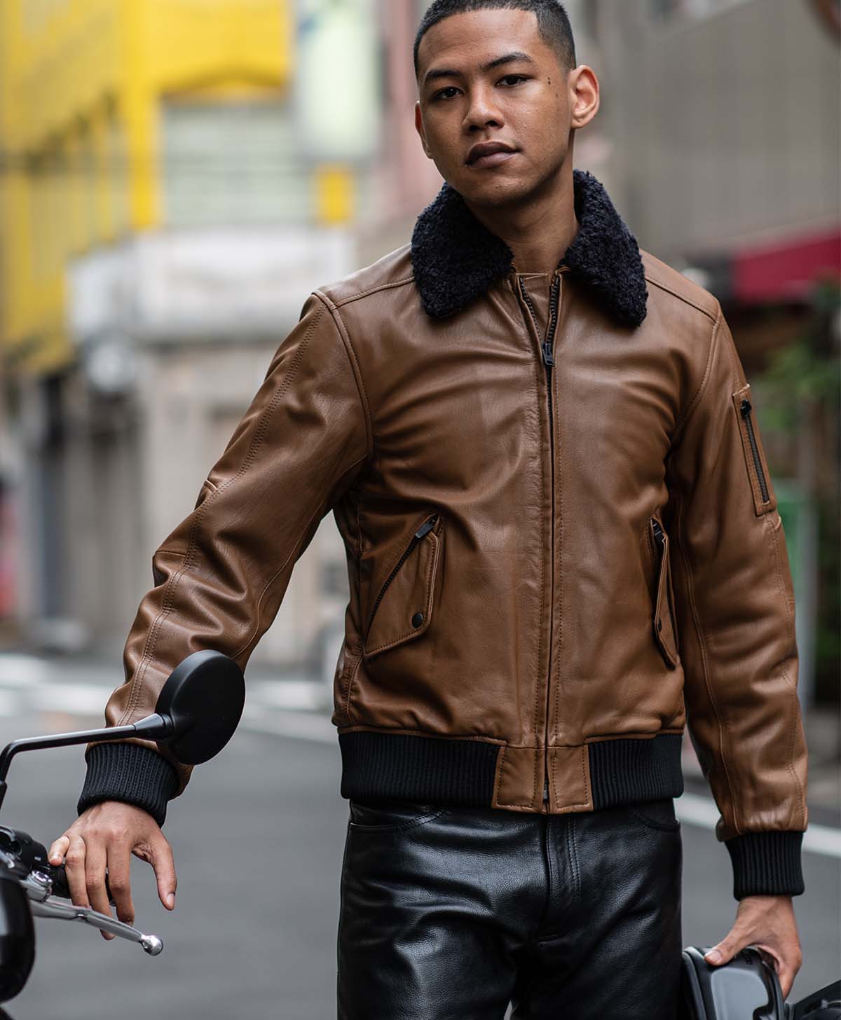 441★特大３Ｌ★ KADOYA B's Leather BIKERS ライナー 牛革