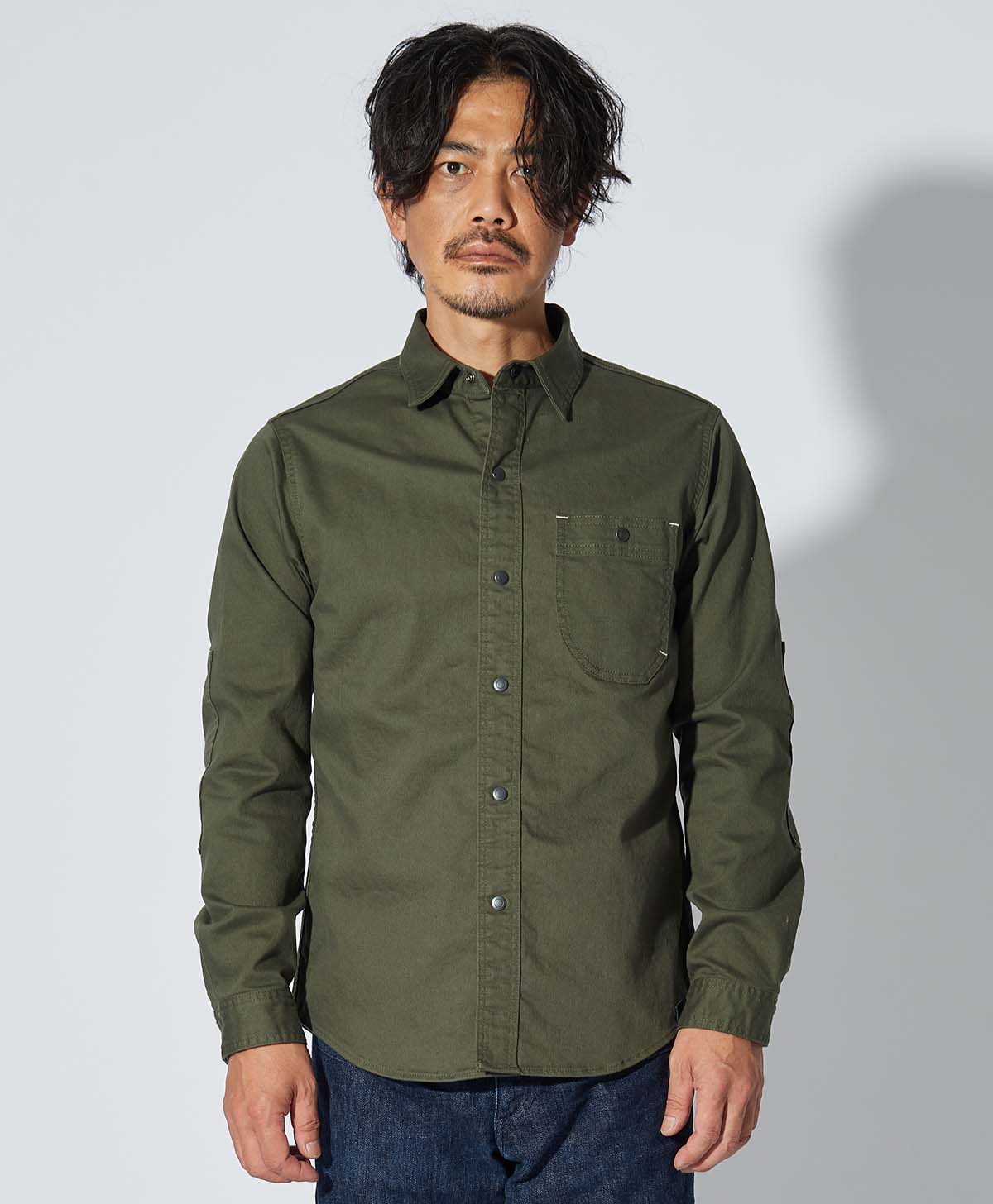 MOTO WORK SHIRT / カーキ