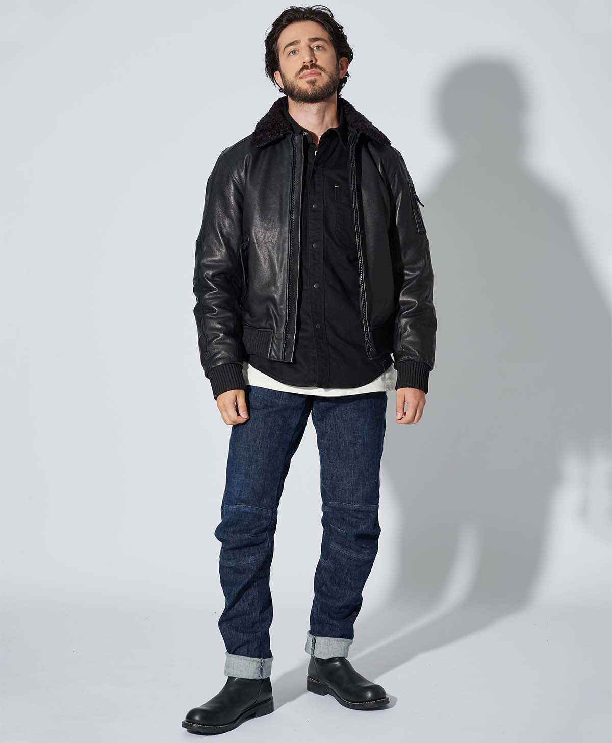Leather jacket Leather flight jacket | Kadoya official online shop ...
