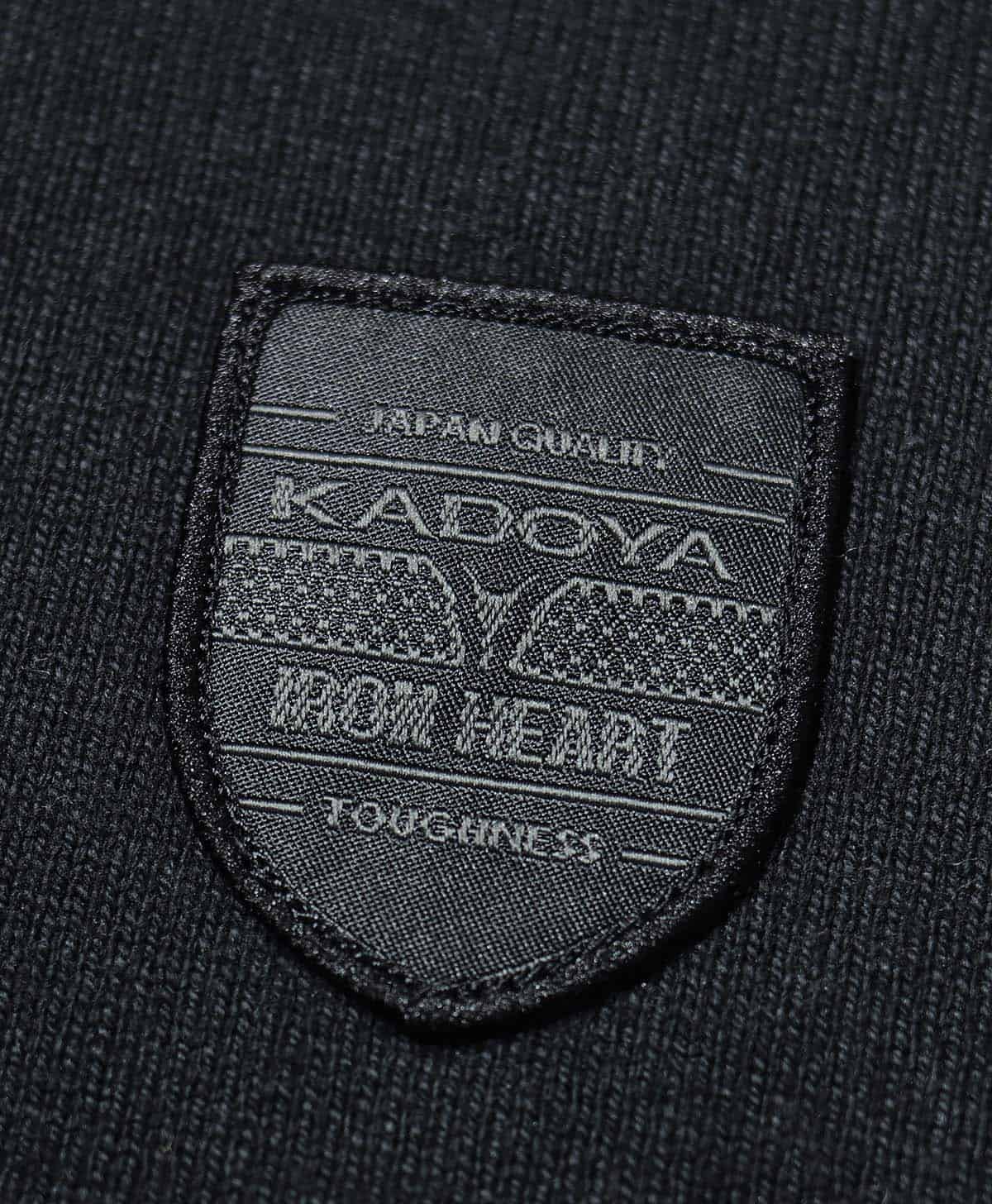 KADOYA × IRON HEART HEAVY MOTO STRIPE-T HEAVY MOTO STRIPE-T / ブラック/グレー