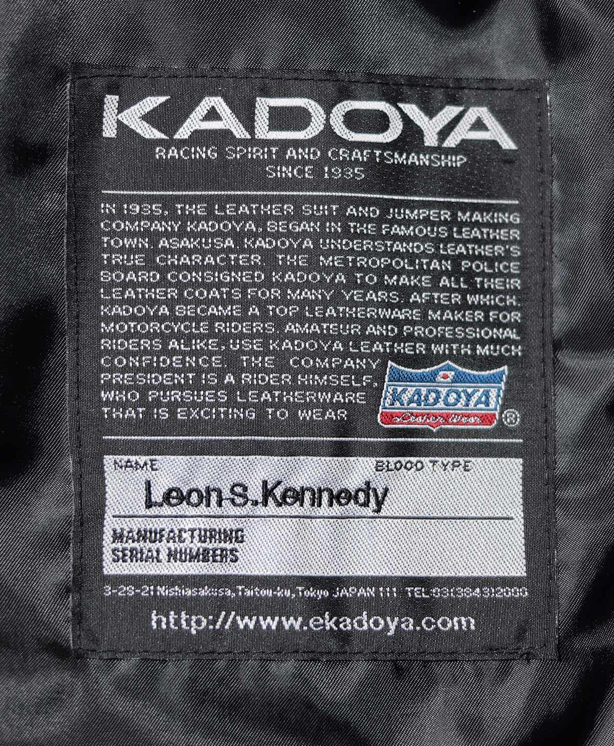 レザーライダースジャケットメーカー「KADOYA」とのコラボ限定モデル。
