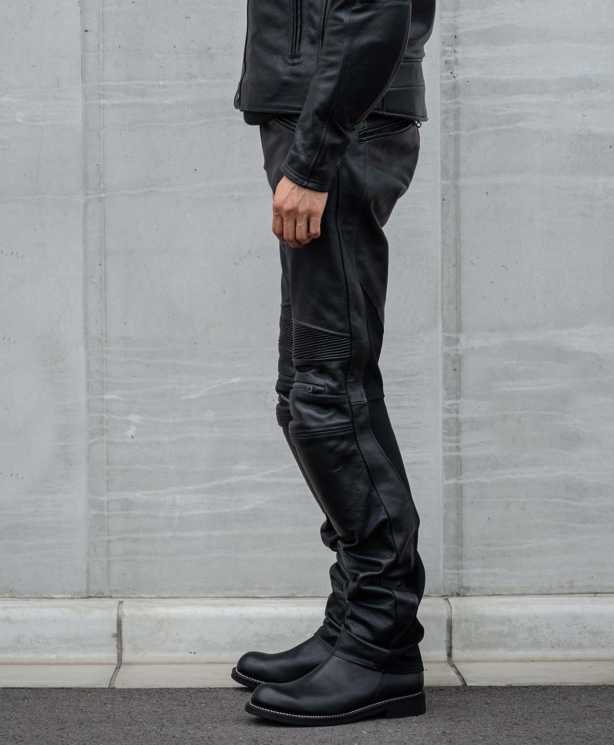 Leather Pants Tapered Leather Pants | Kadoya Official Online Shop | LIGHT LEATHER  PANTS / Black