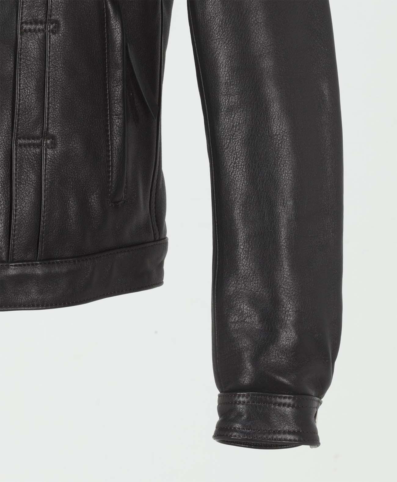 DT-LEATHER JAC / Black