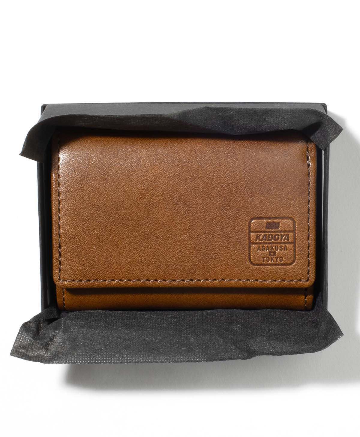 3 -fache kompakte Brieftasche / Braun