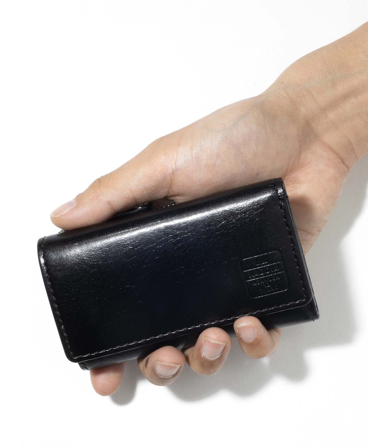Billetera compacta de caja clave / negro