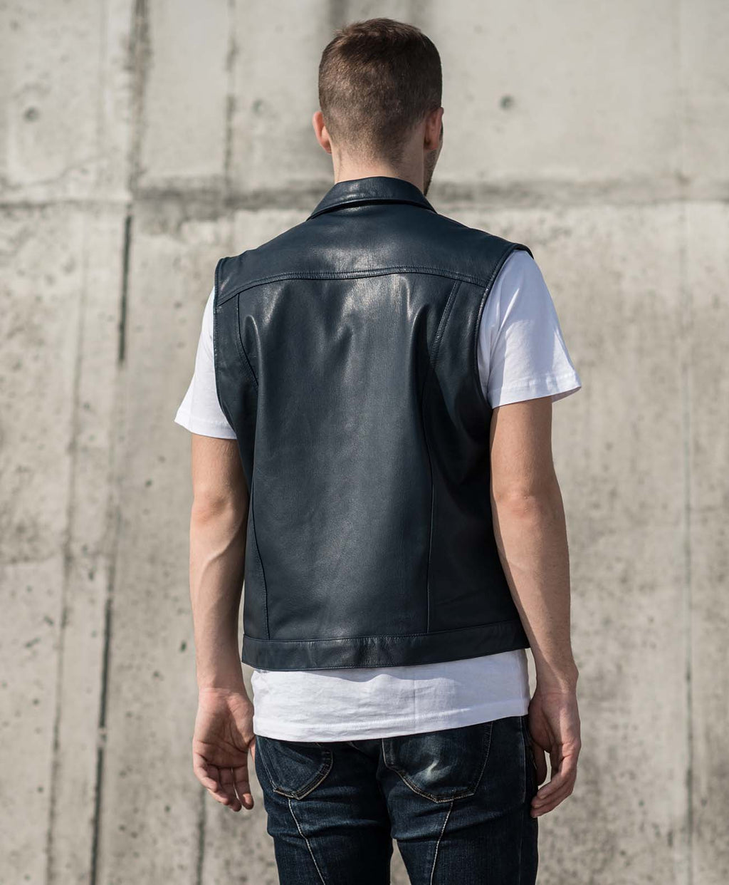 DT LEATHER VEST / ネイビー – カドヤ公式オンラインショップ