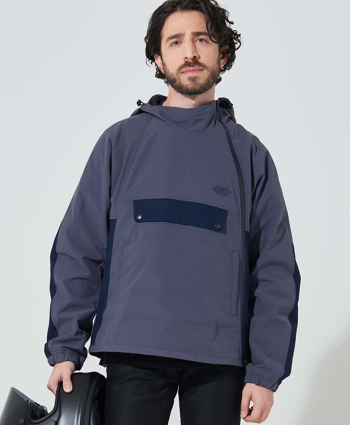 ROUND ZIP ANORAK / ブルーグレー